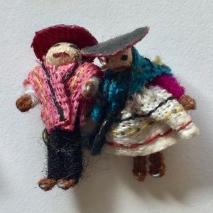 🦚2/$20🦚.  Hand crafted pins from South America. Couple